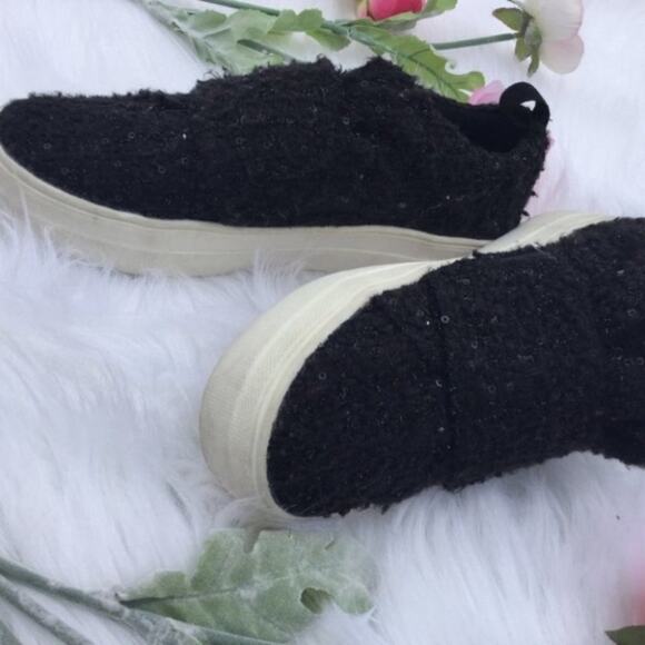 DV Black White Platform Shoes Sequin Size 6 Six - Picture 4 of 14